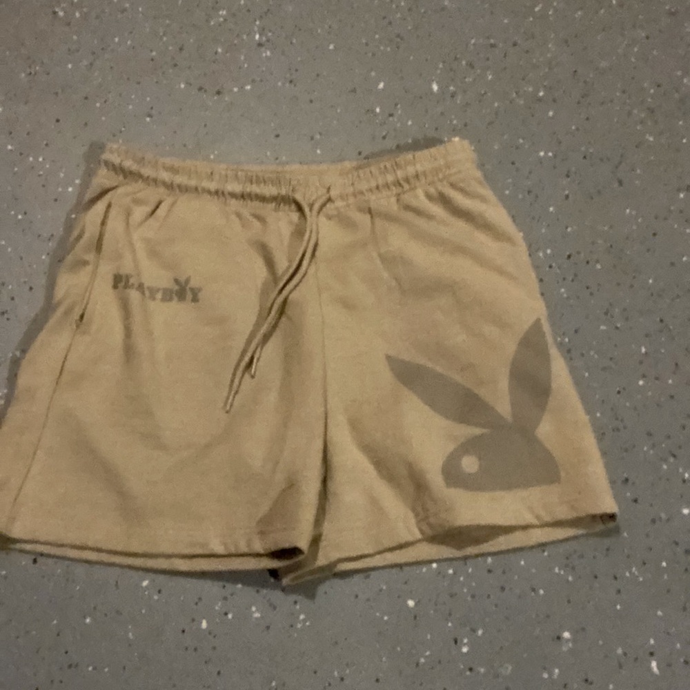 Tan playboy shorts for men in L